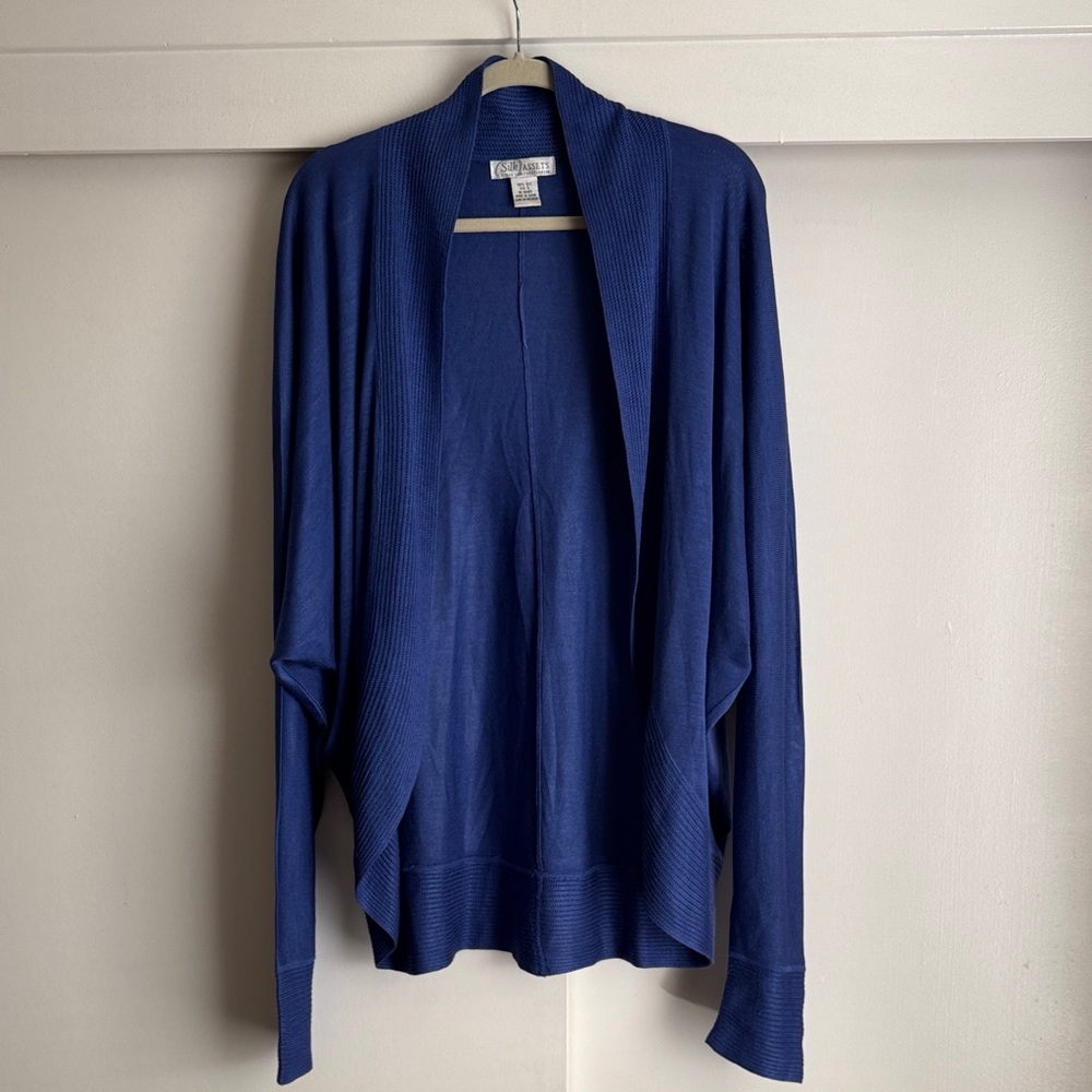 DVF Silk Assets Blue Women's Sweater Large 100% Silk - Picture 4 of 8